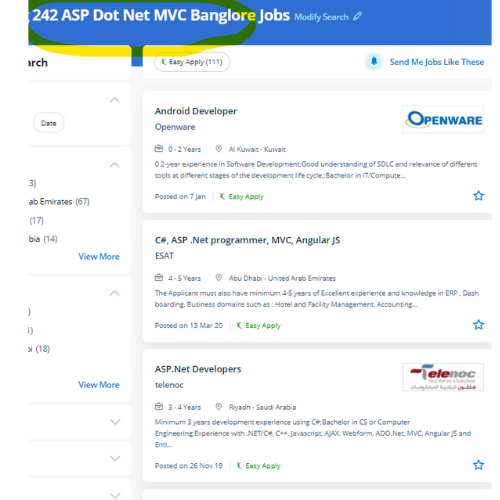 ASP.NET MVC internship jobs in Le Havre