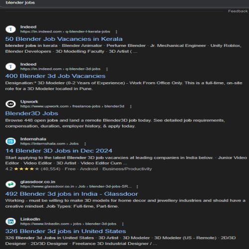 Blender internship jobs in Lille