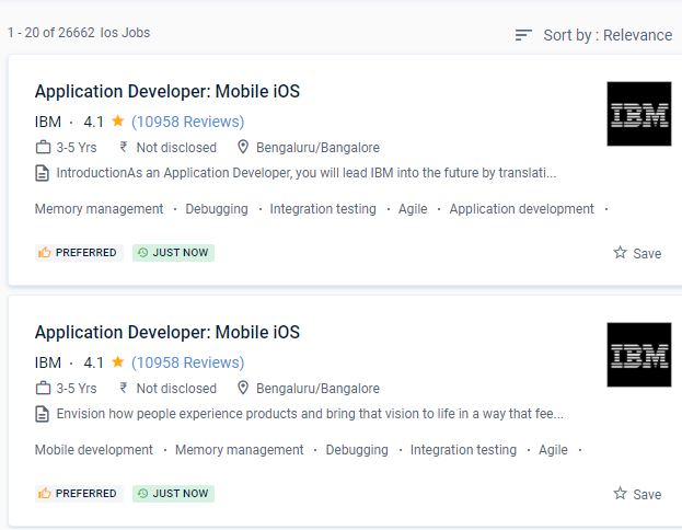 iOS internship jobs in Nimes