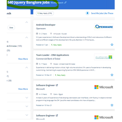JQuery internship jobs in Paris