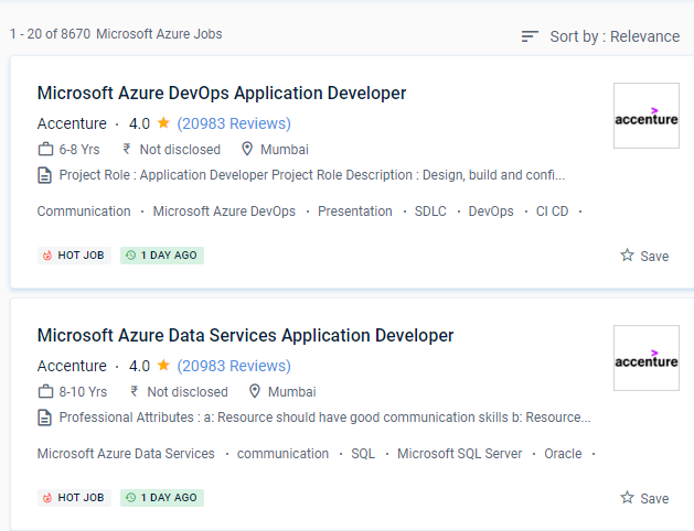 Microsoft Azure internship jobs in Versailles