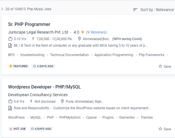 Php/MySQL internship jobs in Grenoble