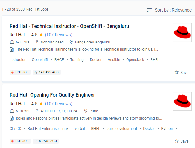 Red Hat internship jobs in Angers