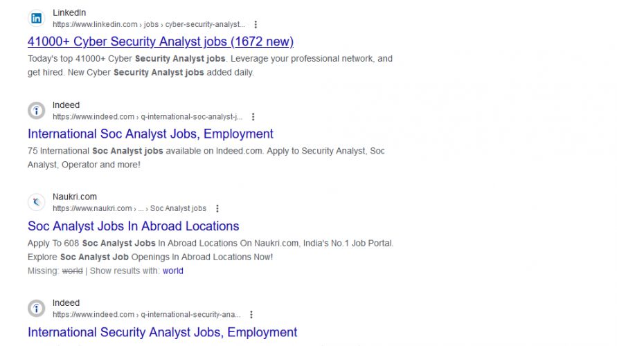 SOC Analyst internship jobs in Le Havre