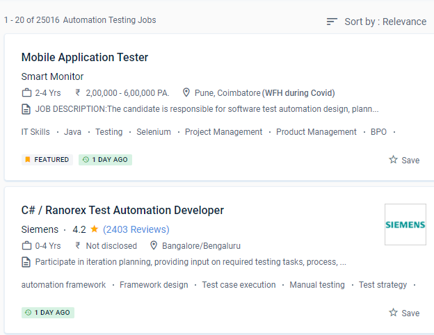 Software Testing (Automation) internship jobs in Versailles