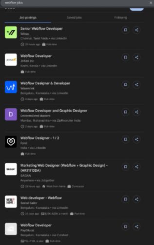 Webflow internship jobs in Montpellier
